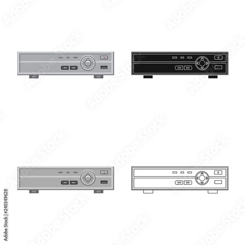 Vector design of office and house icon. Collection of office and system stock symbol for web.