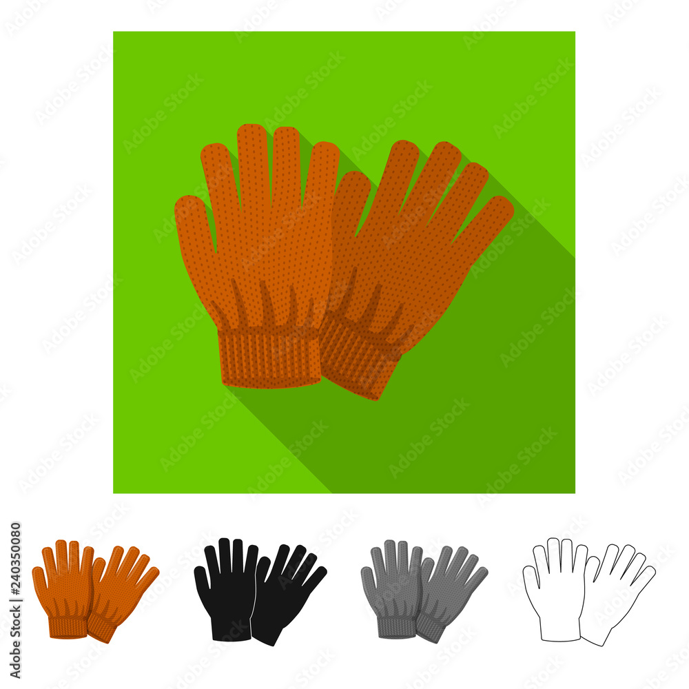 Vector design of glove and winter logo. Set of glove and equipment stock vector illustration. Vector design of glove and winter logo. Set of glove and equipment stock vector illustration.