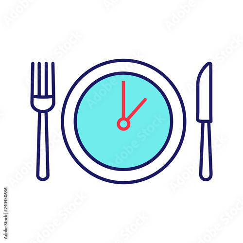 Lunch time color icon