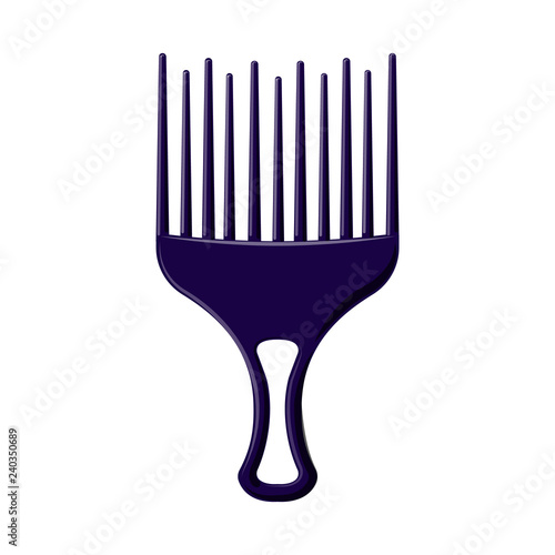 Vector design of brush and hair sign. Set of brush and hairbrush stock vector illustration.