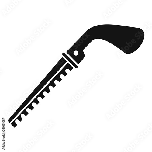 Small handsaw icon. Simple illustration of small handsaw vector icon for web design isolated on white background