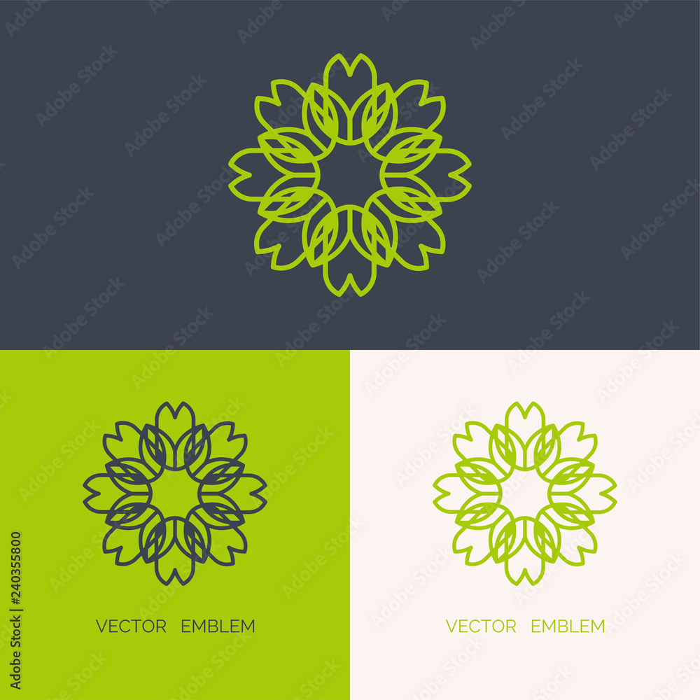 Simple and stylish monogram design template