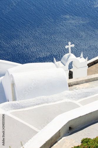 Orthodox bell tower in Santorini Island, Greece