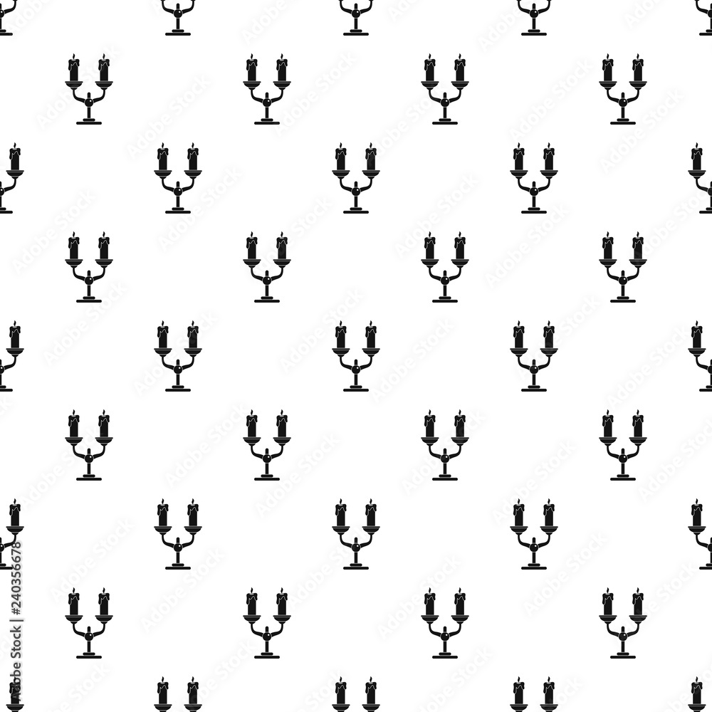 Candles on stand pattern seamless vector repeat geometric for any web design