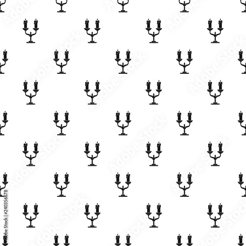 Candles on stand pattern seamless vector repeat geometric for any web design © anatolir