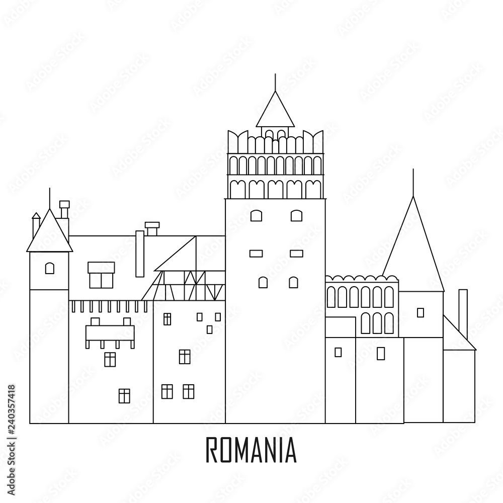 Castle of Dracula. Romania landmark. Travel sightseeing
