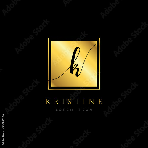 Simple Elegance Initial Letter K Logo 