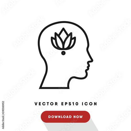 Peace of mind vector icon