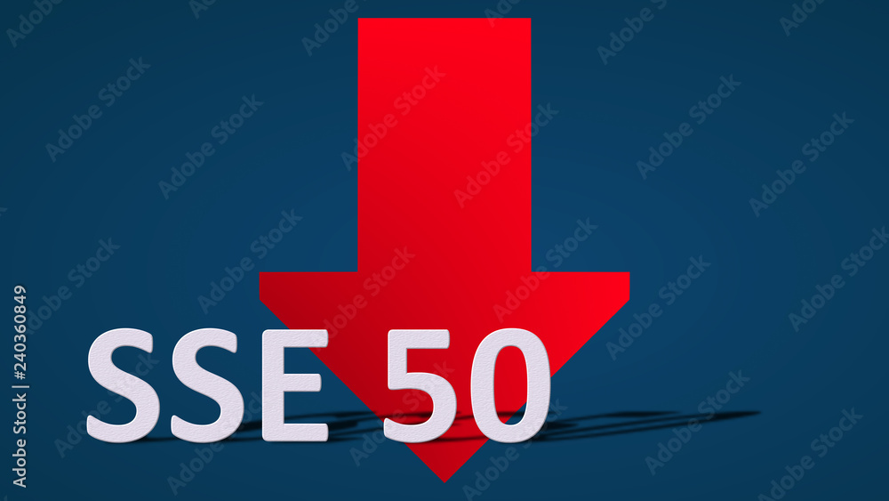 The China stock market index SSE 50 of Shanghai Stock Exchange is