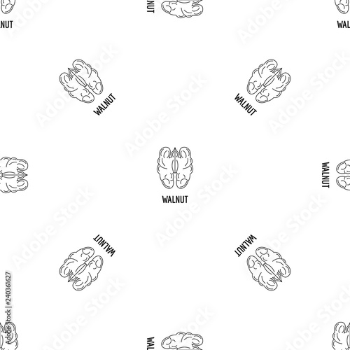 Walnut icon. Outline illustration of walnut vector icon for web design isolated on white background