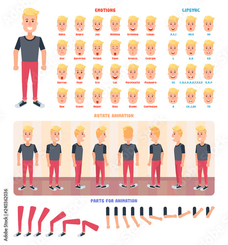 Man Animation And Emoji Set