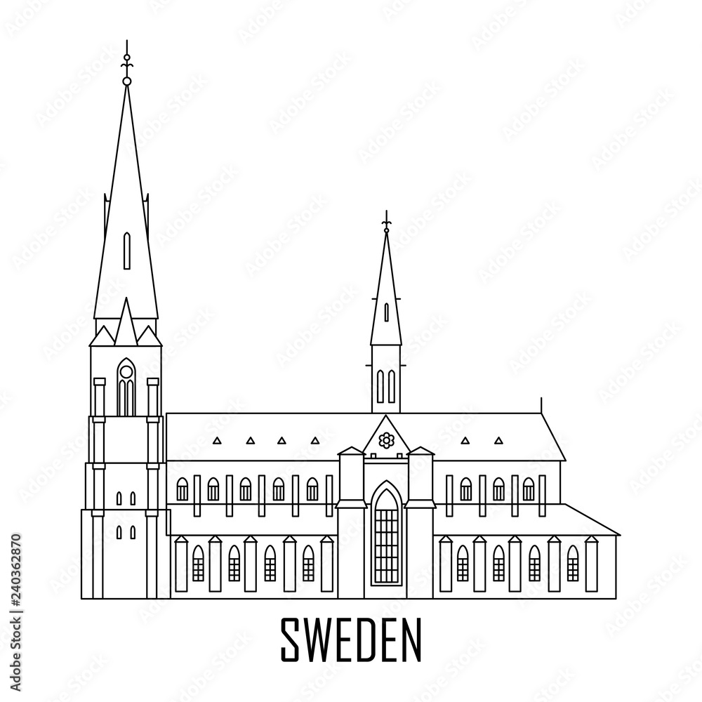 Uppsala Cathedral in Sweden