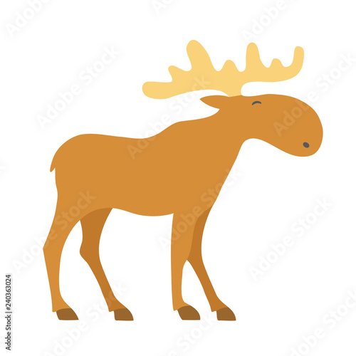 Moose cartoon icon
