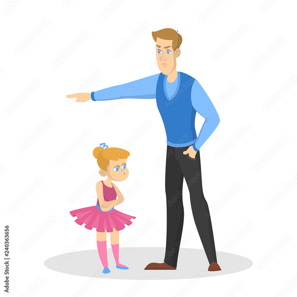 Angry parent screaming at a young child Angry parent screaming at a young child
