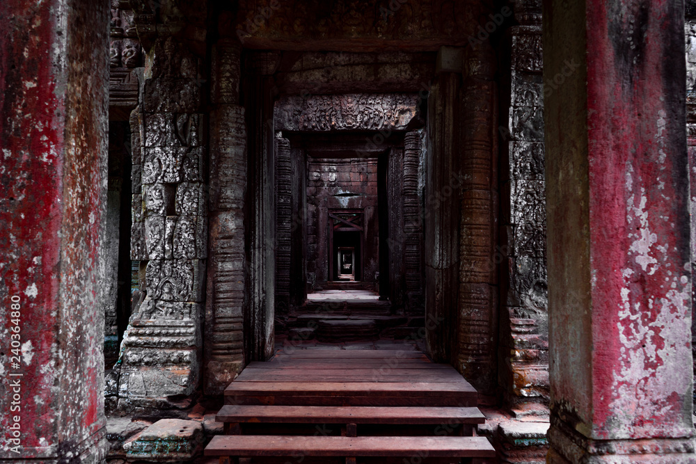 entrance corridor to the temple