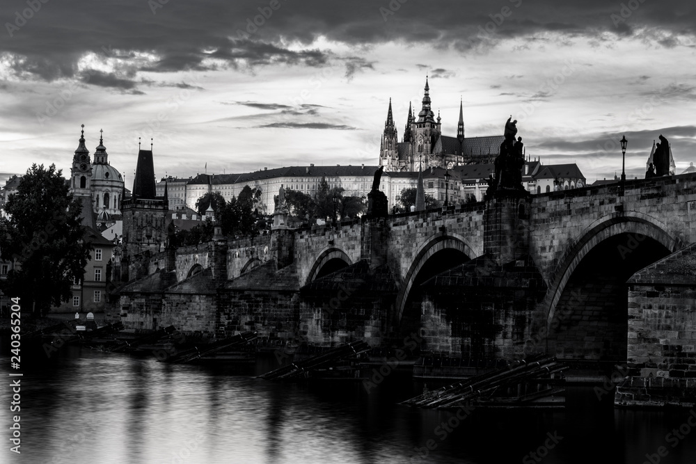 view at Charles Bridge and Castle