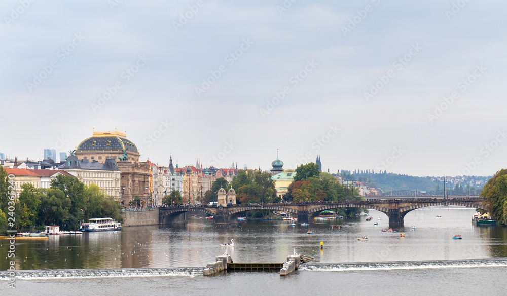 view at Charles Bridge and Castle