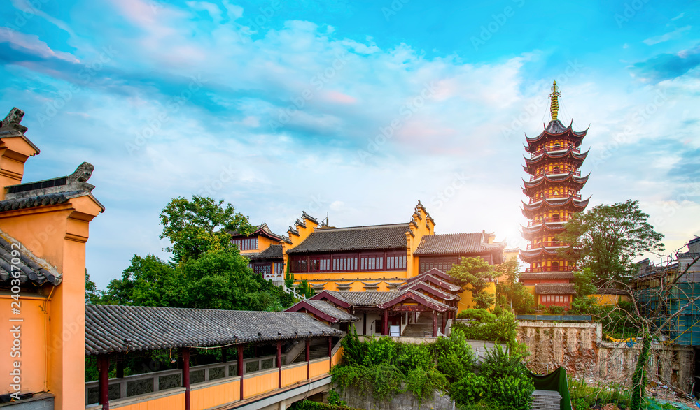 Naklejka premium Ancient temples in Nanjing..