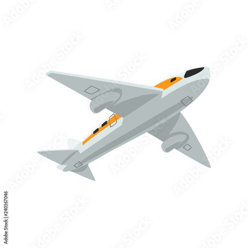 Airplane, flying aircraft vector Illustration on a white background