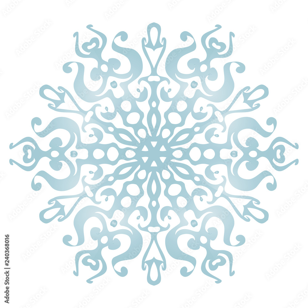 Blue Icon snowflake on a white background. Vector illustration. EPS 10 Blue Icon snowflake on a white background. Vector illustration. EPS 10