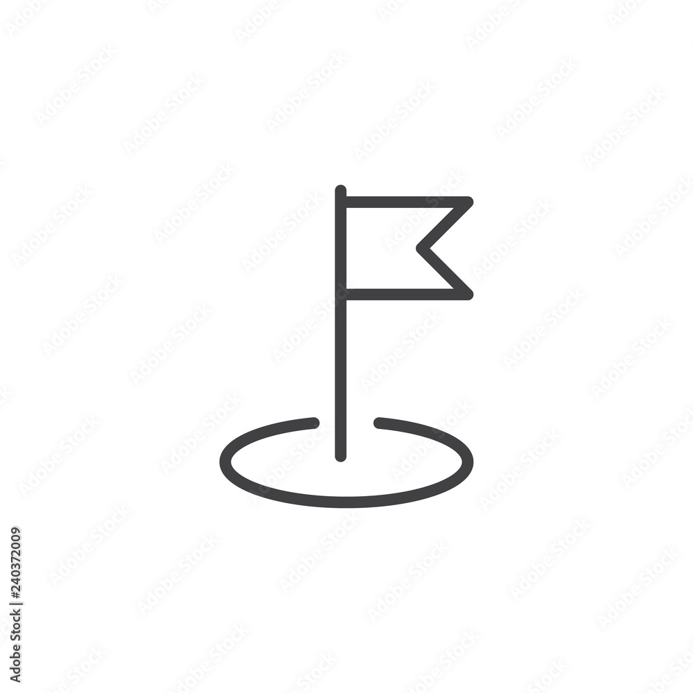 Flag map pointer outline icon. linear style sign for mobile concept and web design. Flag gps position pin simple line vector icon. Symbol, logo illustration. Pixel perfect vector graphics Flag map pointer outline icon. linear style sign for mobile concept and web design. Flag gps position pin simple line vector icon. Symbol, logo illustration. Pixel perfect vector graphics