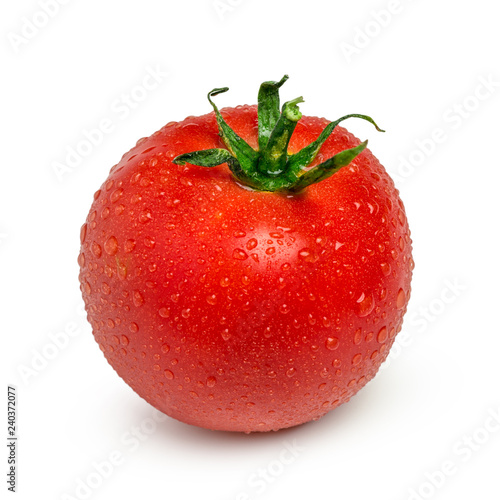 Wallpaper Mural Tomato with drops isolated on white background Torontodigital.ca