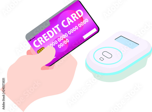 Payment of electronic money by Polka dot pattern Credit card