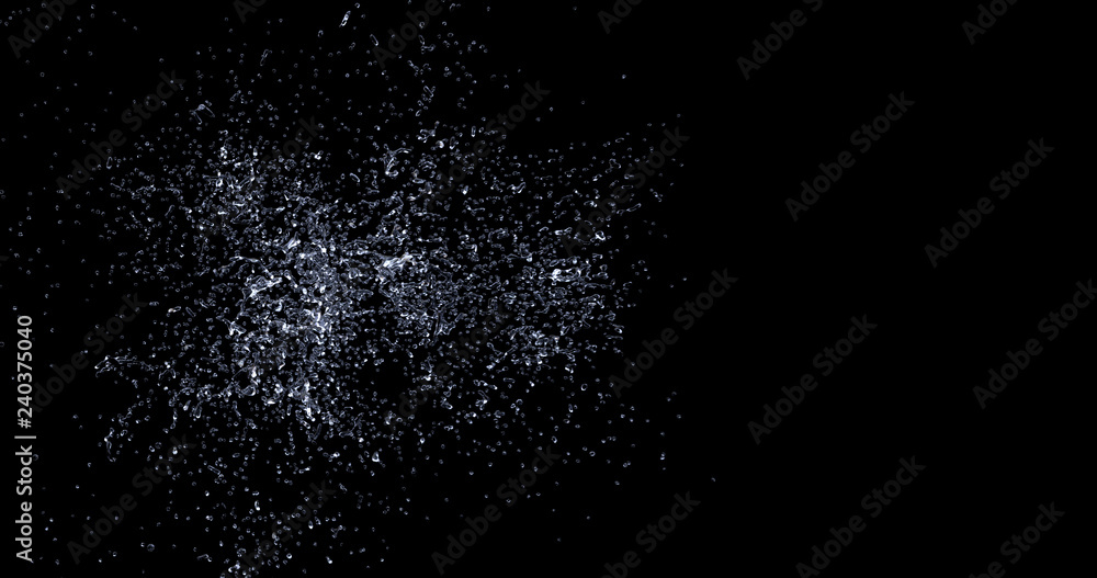 Water splash explode from center around itself. hight resulotion for element Water splash explode from center around itself. hight resulotion for element