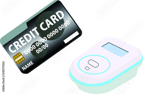 Payment of electronic money by Polka dot pattern Credit card