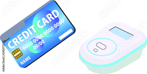 Payment of electronic money by Polka dot pattern Credit card