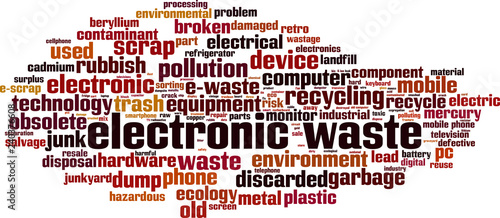 Electronic waste word cloud