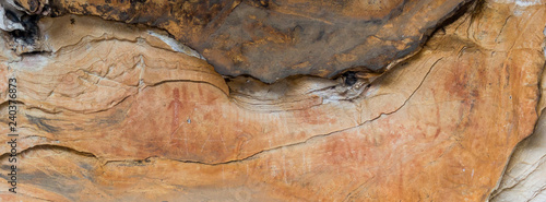 Aboriginal Art: human painting in a cave, grampians national park