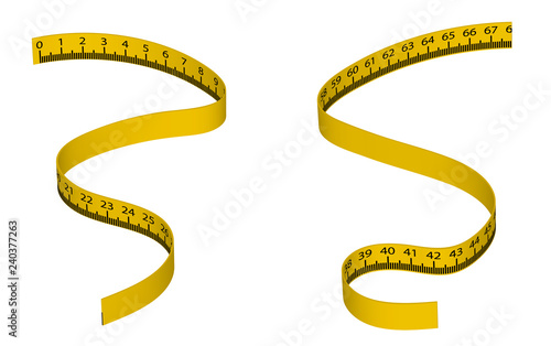 Body measuring tape measure. Fitness, weight loss. Body volume.