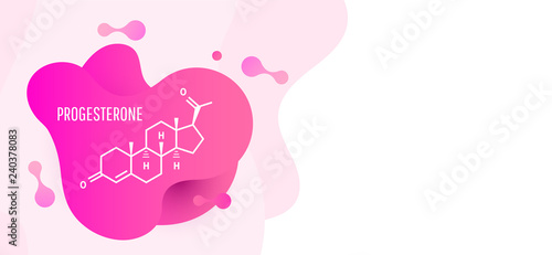 Plays role in menstrual cycle and pregnancy. Skeletal formula.