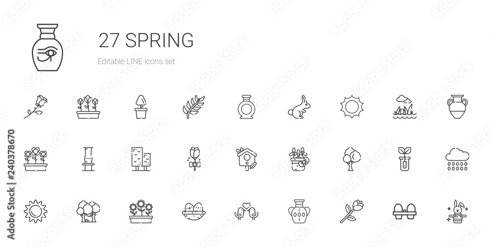 spring icons set