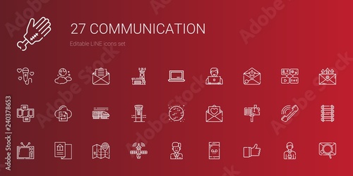 communication icons set