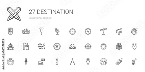 destination icons set