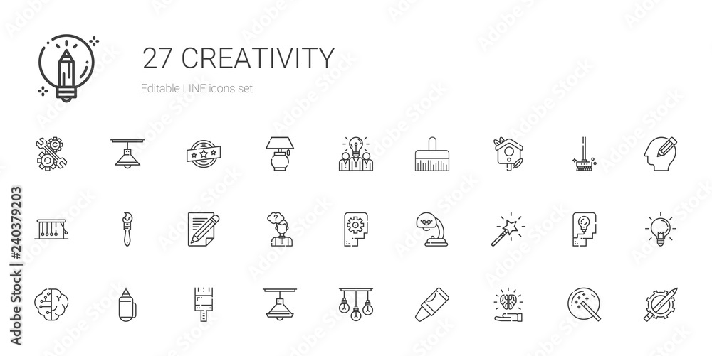 creativity icons set creativity icons set