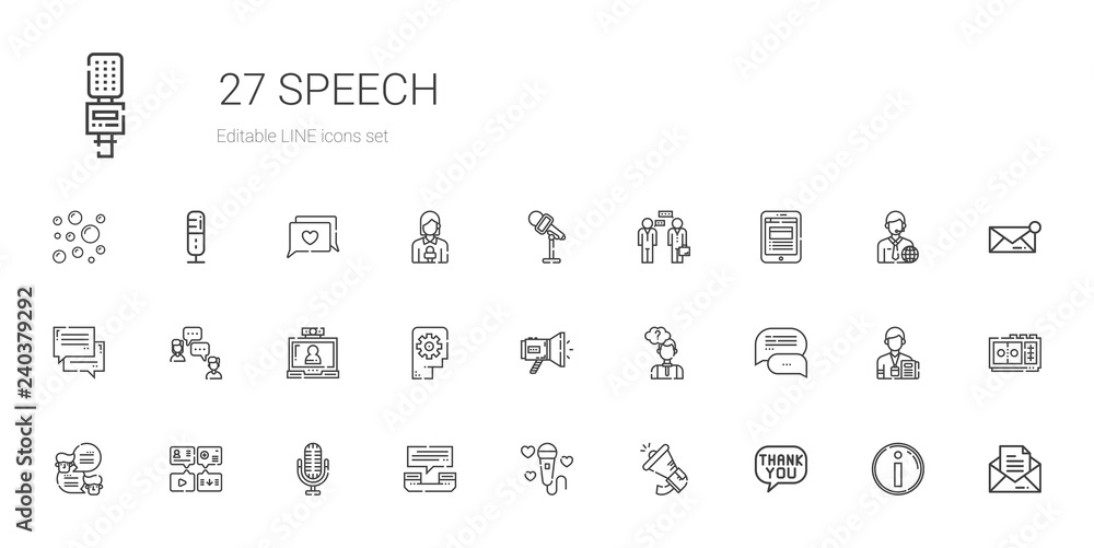 speech icons set speech icons set