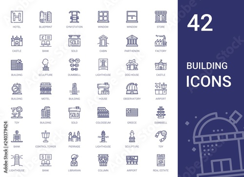 building icons set