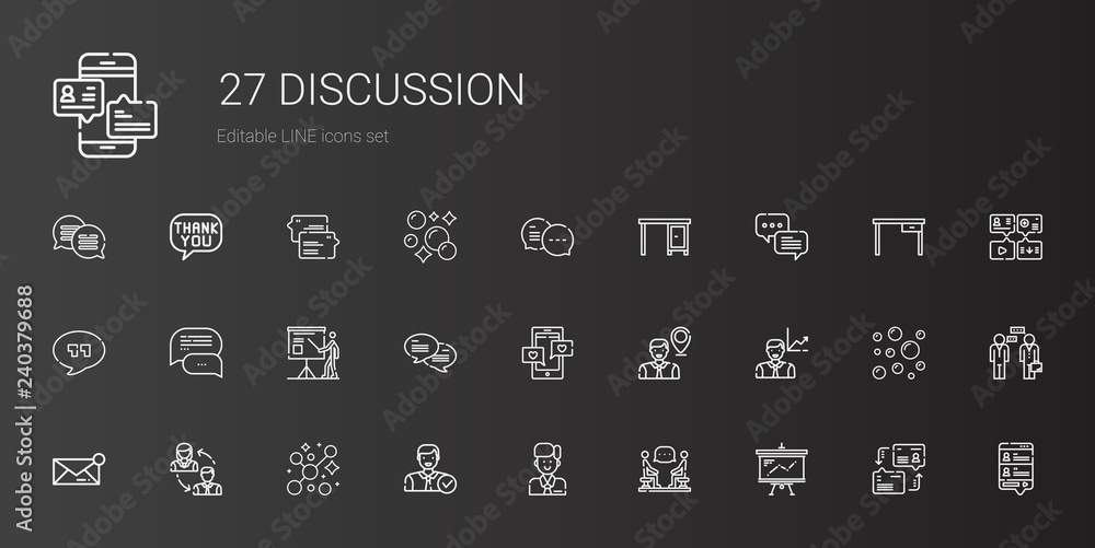 discussion icons set discussion icons set