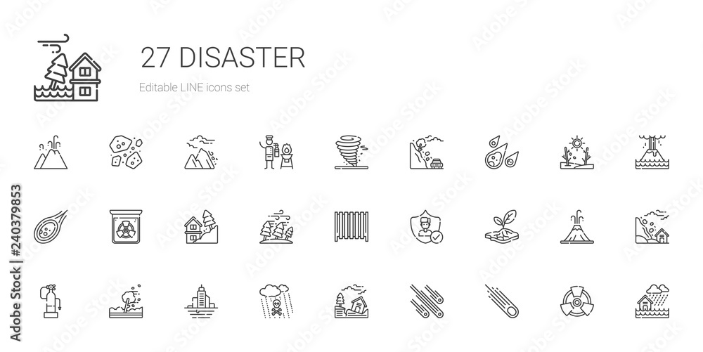 disaster icons set disaster icons set