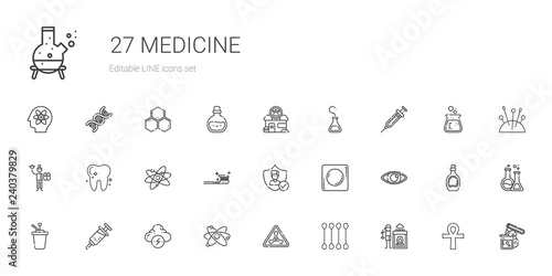 medicine icons set
