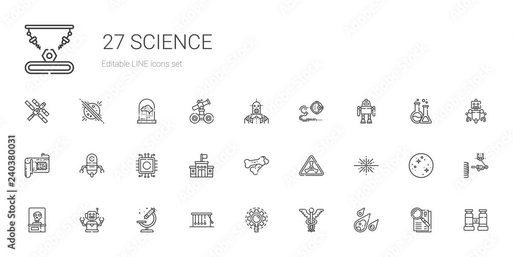 science icons set science icons set