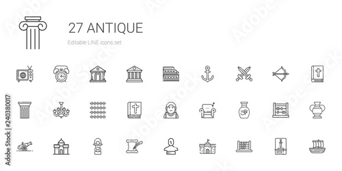 antique icons set