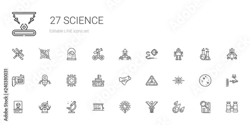 science icons set