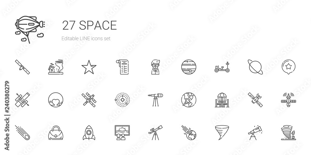 Valokuva space icons set
