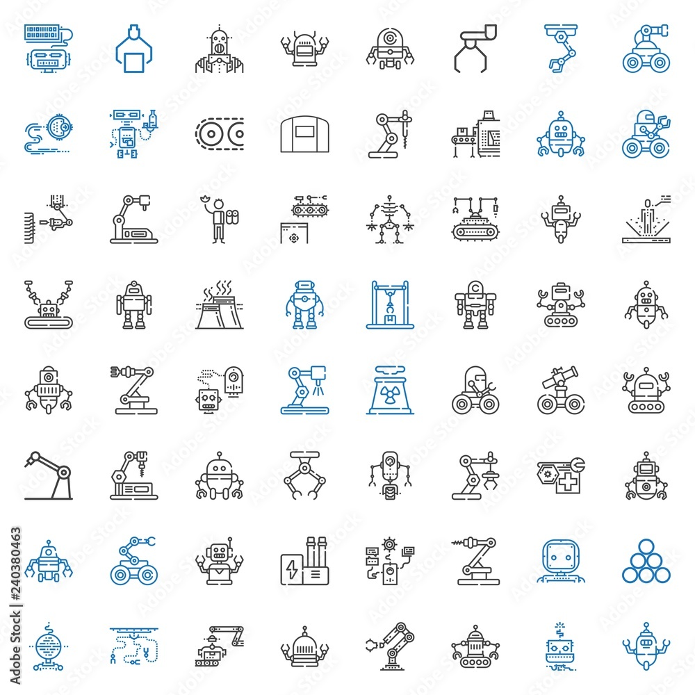 manufacturing icons set manufacturing icons set