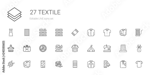 textile icons set