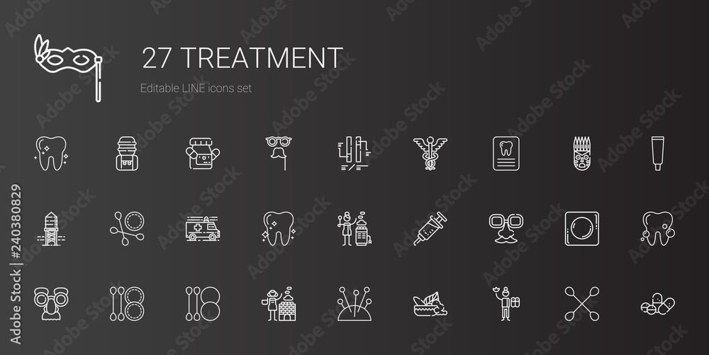 treatment icons set